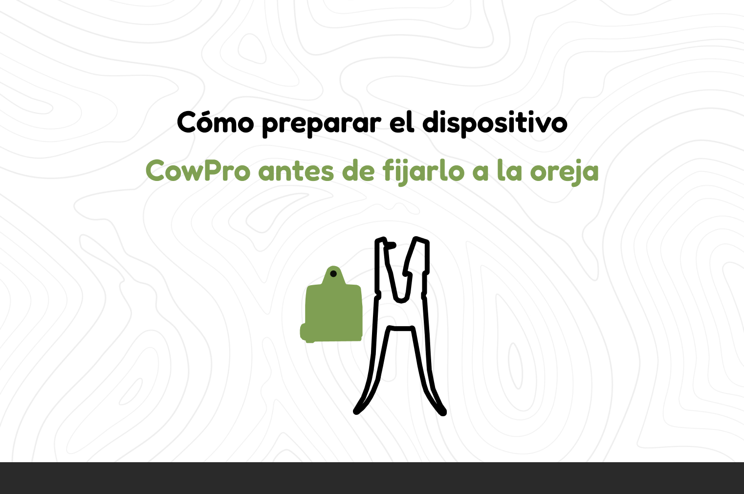 Cómo preparar el dispositivo CowPro antes de fijarlo a la oreja-cover